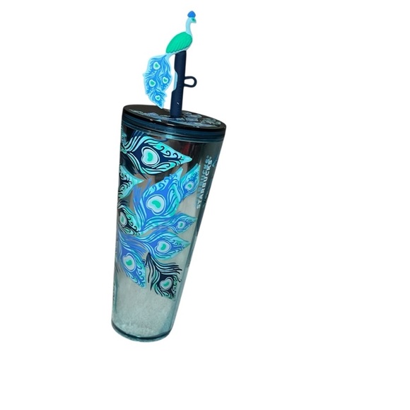 Starbucks Other - Starbucks holiday Winter 2024 peacock Cold Tumbler Cup 24 oz venti straw & cover